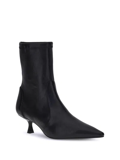 Stuart Weitzman Pointed Toe Ankle Boots With 50mm Heel In Black