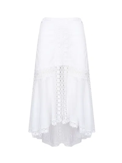 Charo Ruiz Clair Long Skirt In White