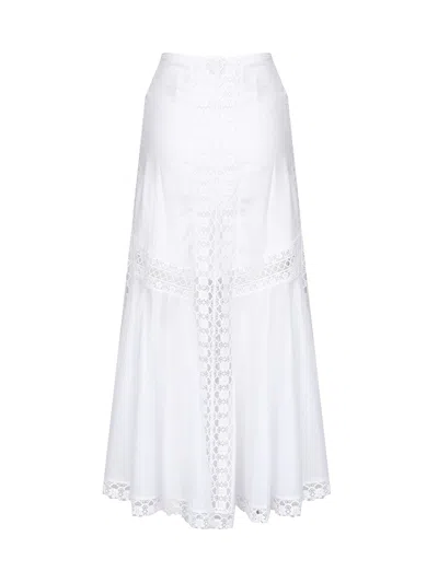 Charo Ruiz Clair Long Skirt In White