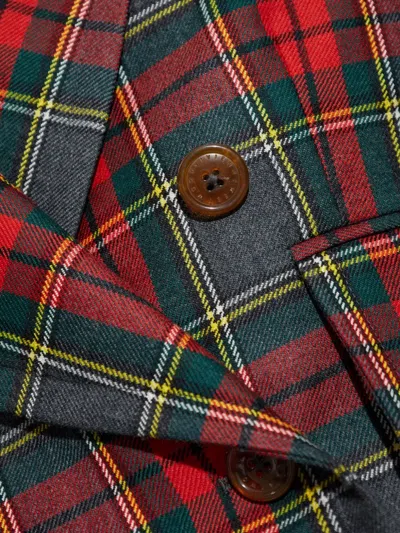 Vivienne Westwood Structured Plaid Peak Lapel Blazer In Multi