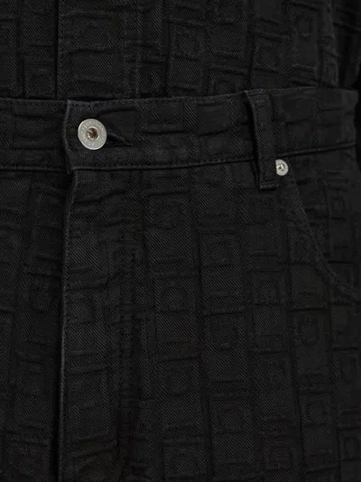 Ferragamo Monogram Textured Denim Pants