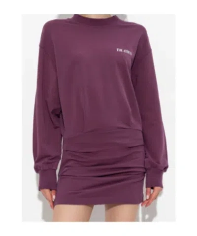 Attico Burgundy Mini Dress In Purple