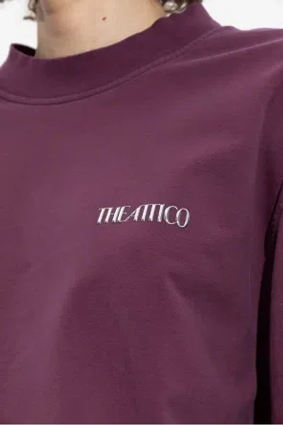 Attico Burgundy Mini Dress In Purple