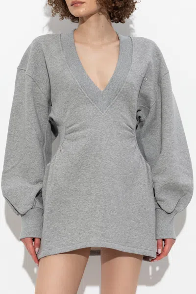 Attico The  Mini Dress In Gray