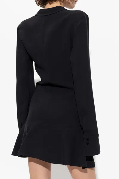 Attico Black Scoop-neck Mini Dress In Black