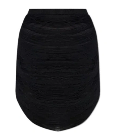 Attico Lace-up Mini Skirt In Black