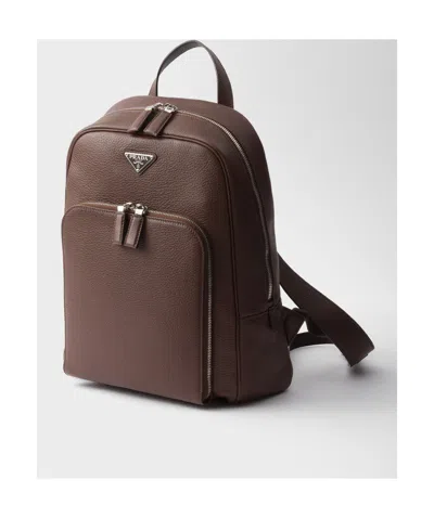 Prada Structured Leather Backpack