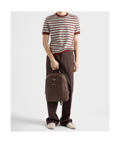 Prada Structured Leather Backpack