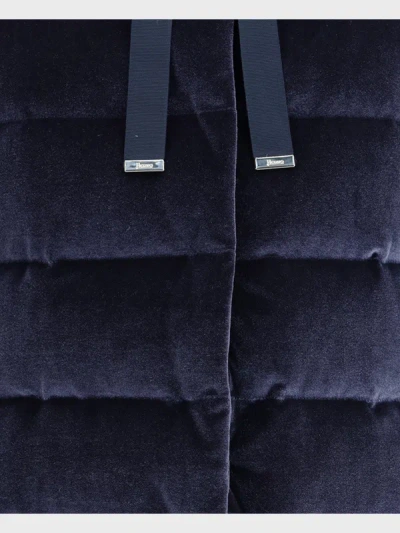 Herno Velvet Quilted Drawstring High Collar Jacket