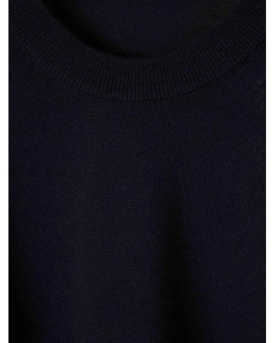 Stone Island Lightweight Wool Crew Neck Pullover In Black