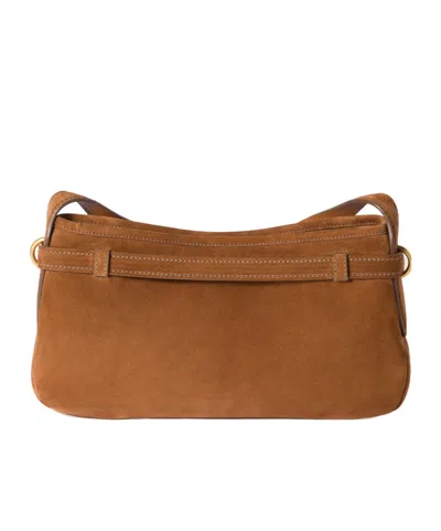 Miu Miu Womens Rovere Aventure Suede Top Handle Bag In Brown