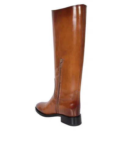 Santoni Riding Boot In Brown