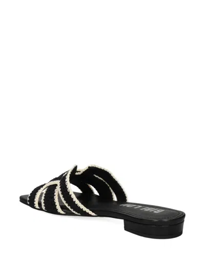 Bibi Lou Crochet Band Slide Sandals In Multi