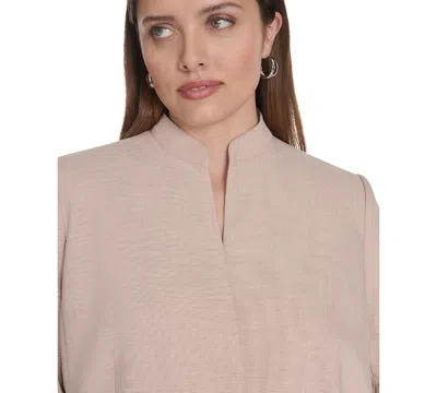 Calvin Klein Plus Size Novelty 3/4-sleeve One-button Jacket In Neutral