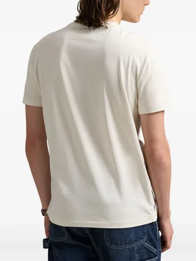 Polo Ralph Lauren Grey Crewneck T-shirt With Logo Print On The Front In Cotton Man In White