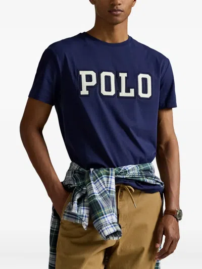 Polo Ralph Lauren Crew Neck Short Sleeves In Blue