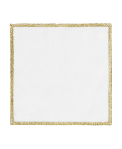 Mode Living Bel Air Cocktail Napkins, Set Of 4 In White