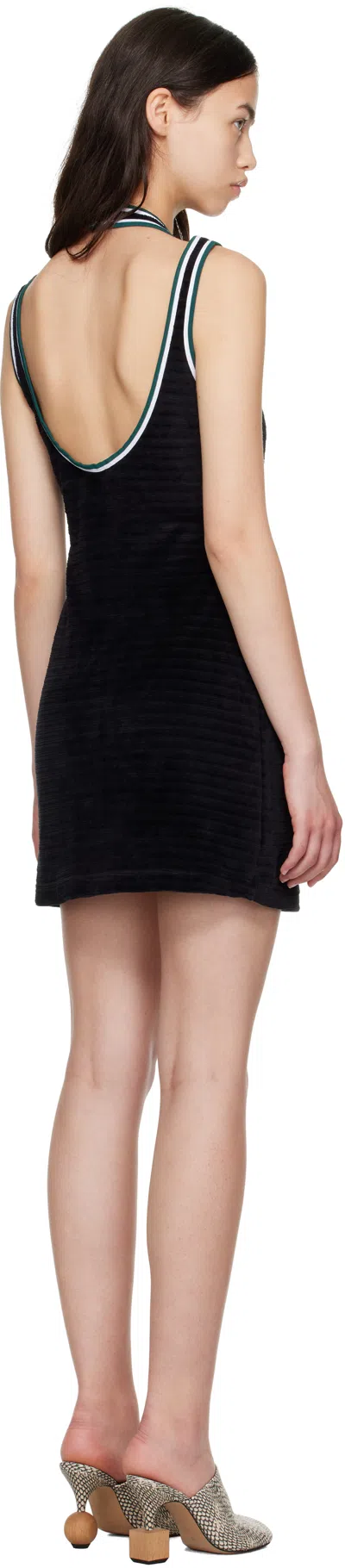 Casablanca Hippie Style Tennis Dress In Black