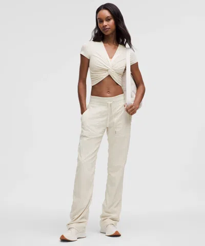 Lululemon Modal-silk Twist-front Cropped T-shirt