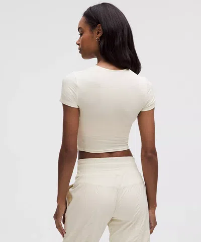 Lululemon Modal-silk Twist-front Cropped T-shirt