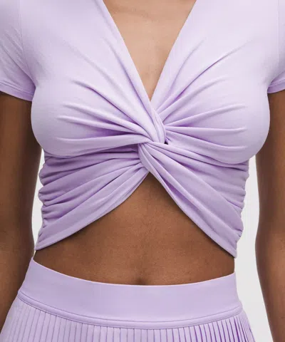 Lululemon Modal-silk Twist-front Cropped T-shirt