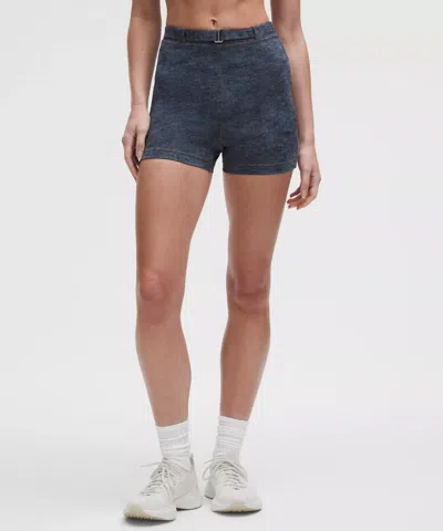 Lululemon Set Of The Month: Denim Dreams Everlux Denim-print Shorts 3"