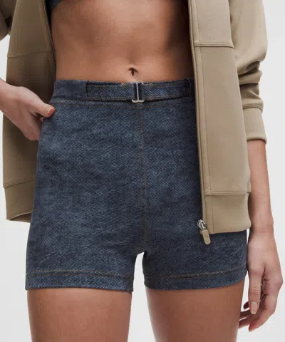 Lululemon Set Of The Month: Denim Dreams Everlux Denim-print Shorts 3"