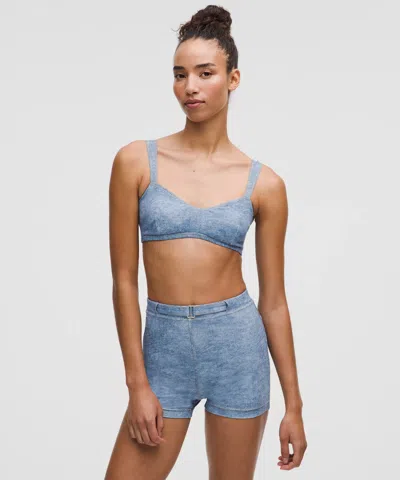 Lululemon Set Of The Month: Everlux Denim-print Bra Light Support, A/b Cup