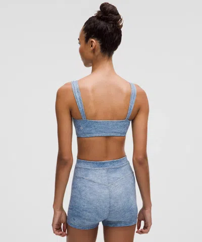 Lululemon Set Of The Month: Everlux Denim-print Bra Light Support, A/b Cup