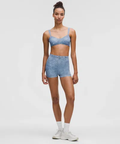 Lululemon Set Of The Month: Everlux Denim-print Bra Light Support, A/b Cup