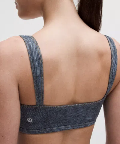 Lululemon Set Of The Month: Everlux Denim-print Bra Light Support, A/b Cup