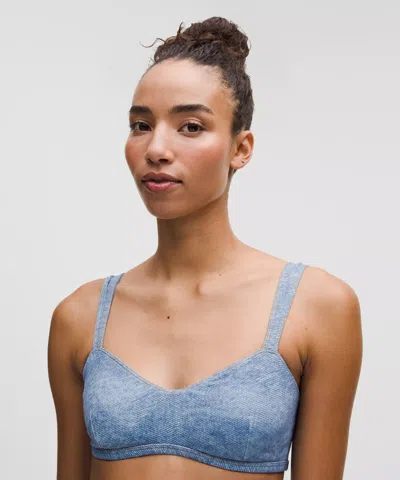 Lululemon Set Of The Month: Everlux Denim-print Bra Light Support, A/b Cup