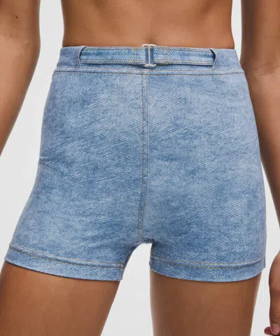 Lululemon Set Of The Month: Denim Dreams Everlux Denim-print Shorts 3"