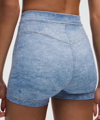 Lululemon Set Of The Month: Denim Dreams Everlux Denim-print Shorts 3"