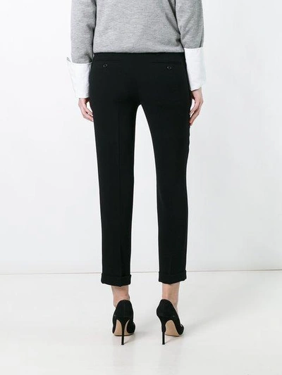 Shop Aspesi Slim-fit Cropped Trousers In Black