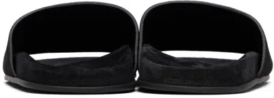 The Row Hugh Suede Sandals In Black