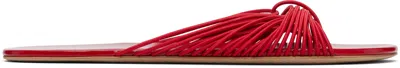 The Row Sara Stretch-leather Slides In Red