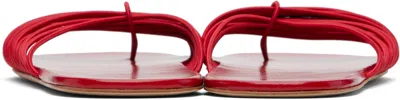 The Row Sara Stretch-leather Slides In Red