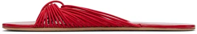 The Row Sara Stretch-leather Slides In Red