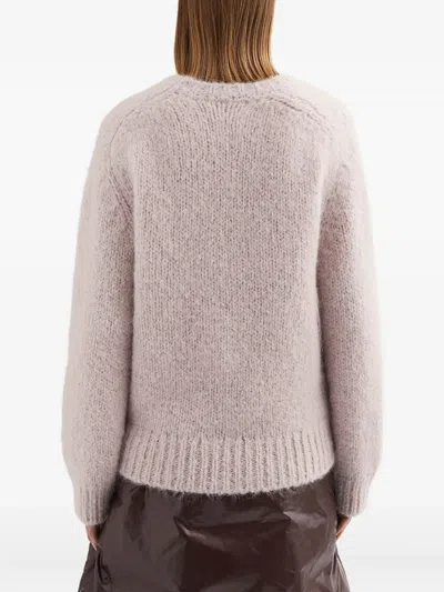 Jil Sander Light Pink Mohair Blend Sweater In Pink