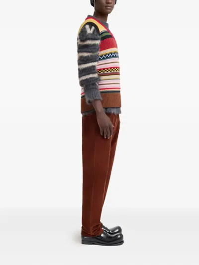 Marni Maglione In Misto Mohair Ricamato  Uomo In Black