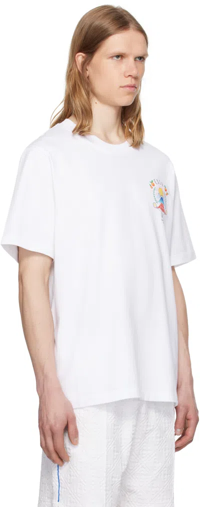Casablanca Casa Way Mountain Printed T-shirt In White
