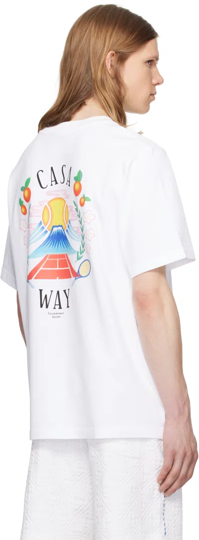 Casablanca Casa Way Mountain Printed T-shirt In White