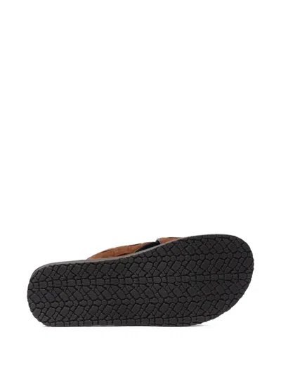 Scarosso Ettore Woven Sandals In Brown