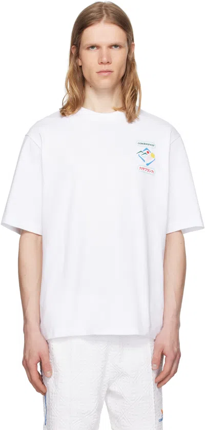 Casablanca White Montagne Sportif T-shirt In Multi