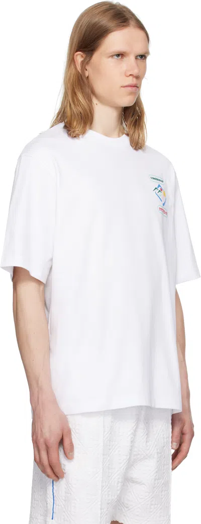 Casablanca White Montagne Sportif T-shirt In Multi