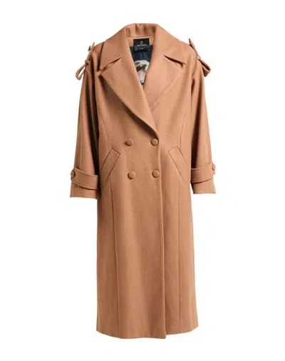 Cristinaeffe Woman Coat Camel Size 10 Polyester In Brown