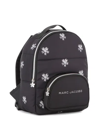 Marc Jacobs Floral-print Padded Backpack In Black