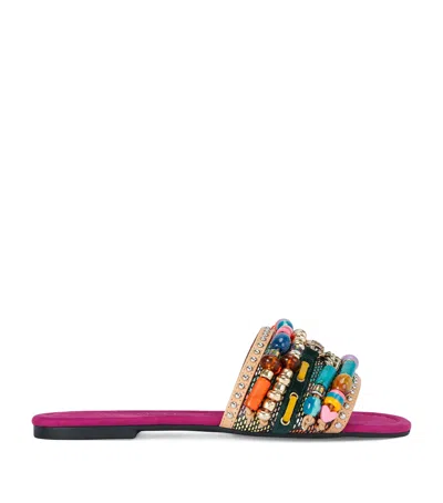 Kurt Geiger Beaded Southbank Slides In Multi