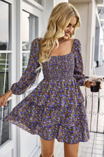 Fashnzfab Square Neck Solid Lace Up Cocktail Dress